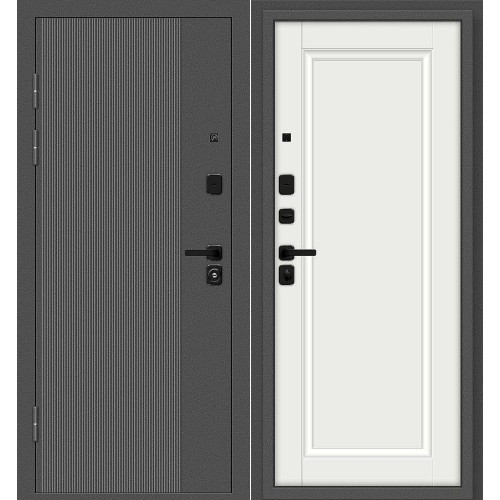 Металлическая Optim Z-2 Классика Букле графит/Белый 205*86 левая