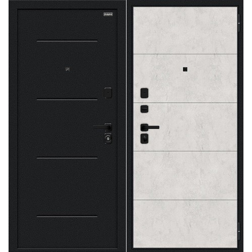 Граффити-1 Инсайд/SBlack Букле черное/Look Art 205*86 левая