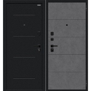 Металлическая Граффити-1 Инсайд/SBlack Букле черное/Slate Art 205*86 левая