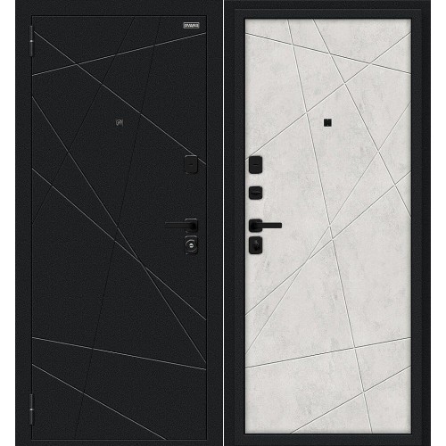 Граффити-5/SBlack Букле черное/Look Art 205*86 левая