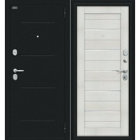 Металлическая дверь Техно Kale Букле черное/Bianco Veralinga 205*96 правая