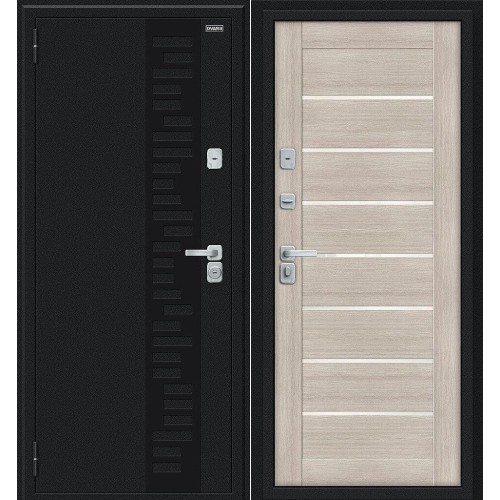 Металлическая Thermo Техно Декор-2 Букле черное/Cappuccino Veralinga 205*86 левая Металлическая Thermo Техно Декор-2 Букле черное/Cappuccino Veralinga 205*86 левая