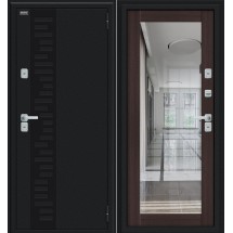 Металлическая входная дверь Thermo Флэш Декор Букле черное/Wenge Veralinga